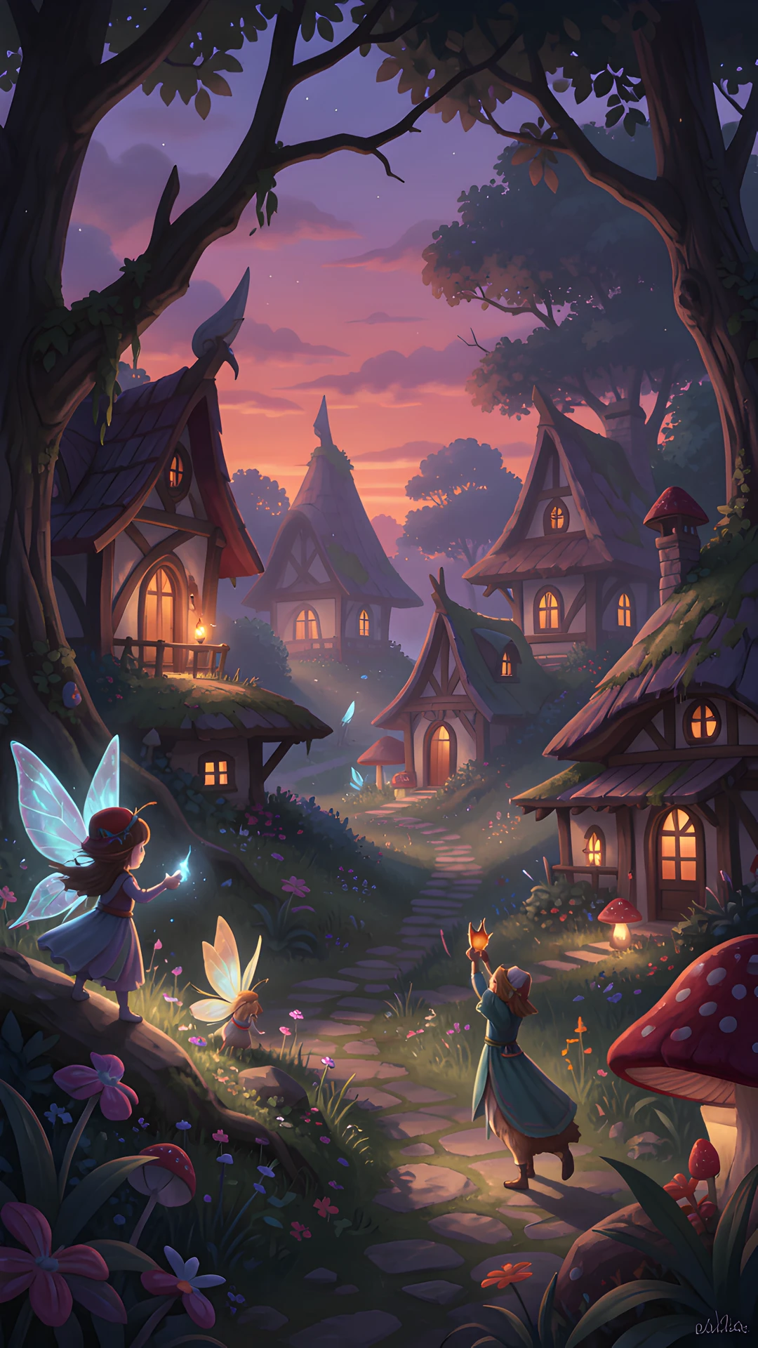Fairy Village Twilight