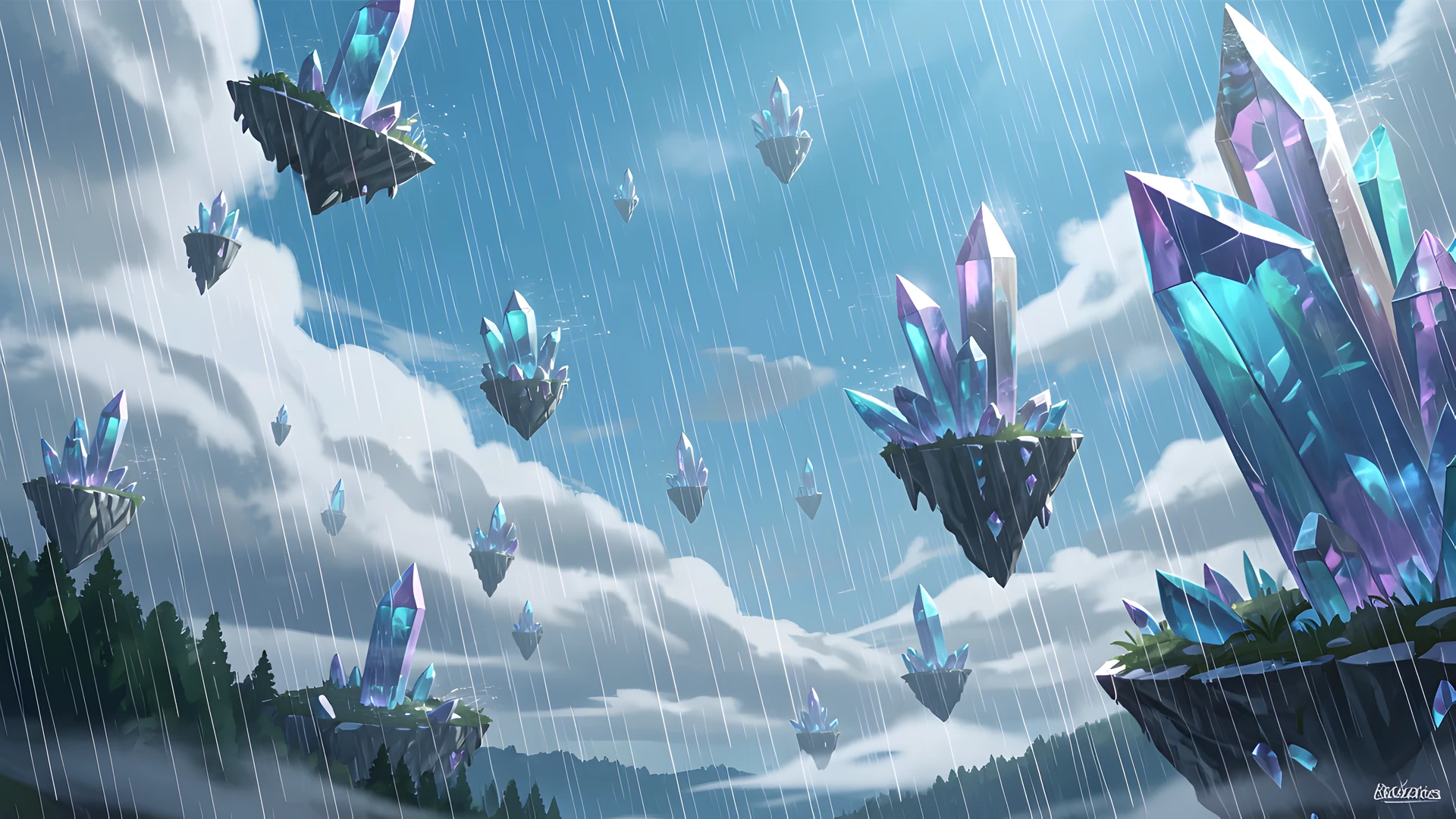 Floating Crystal Skies