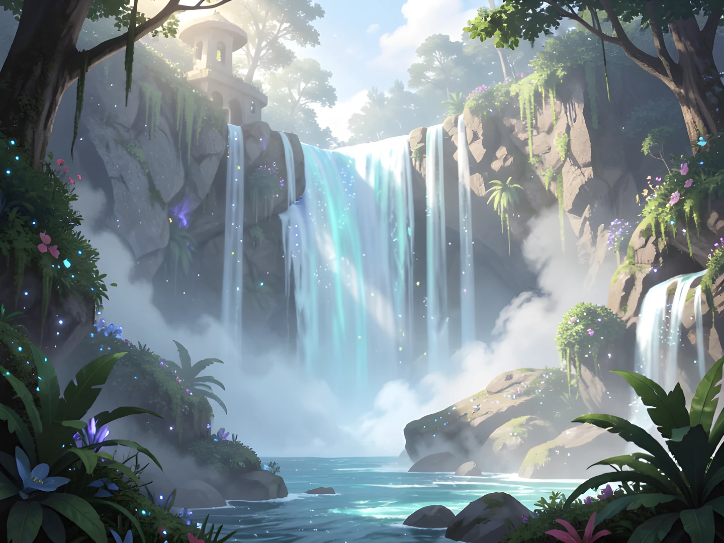 Mystic Waterfall Glow