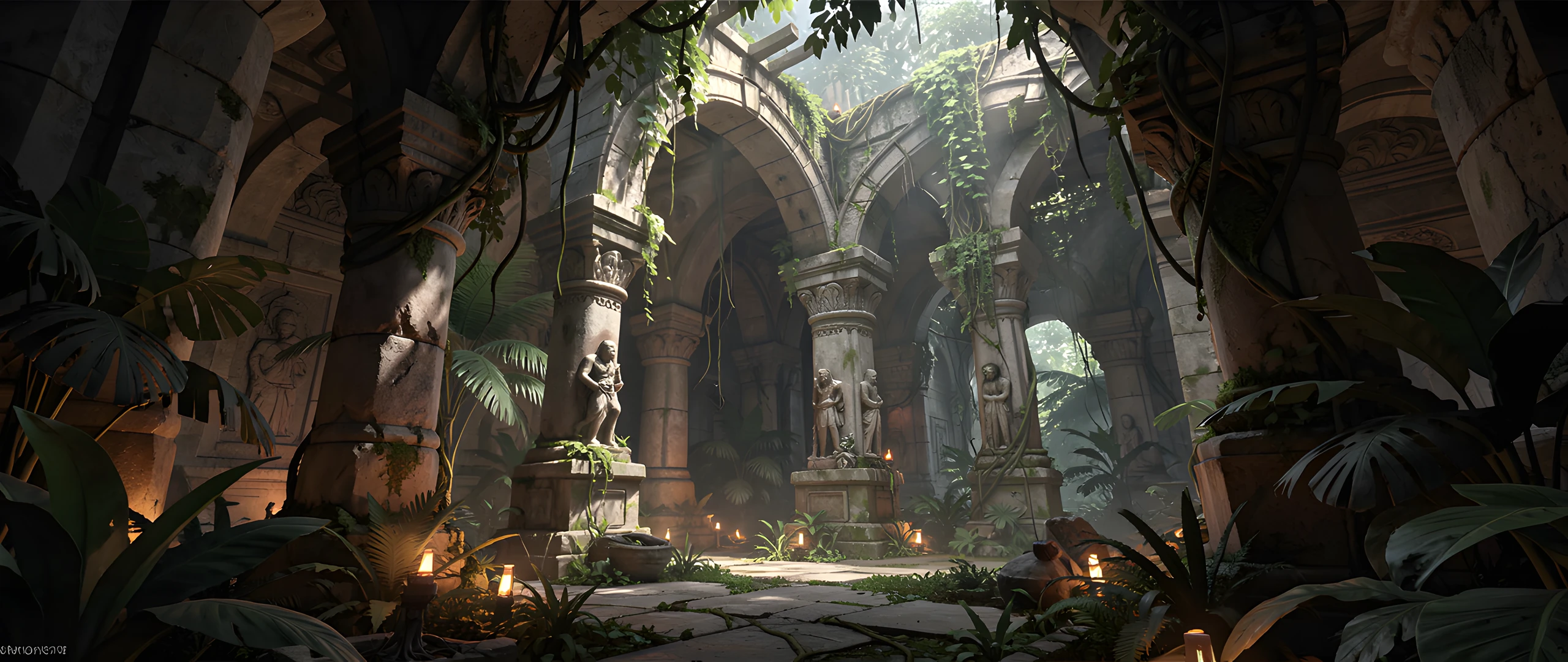 Tropical Temple Ruins