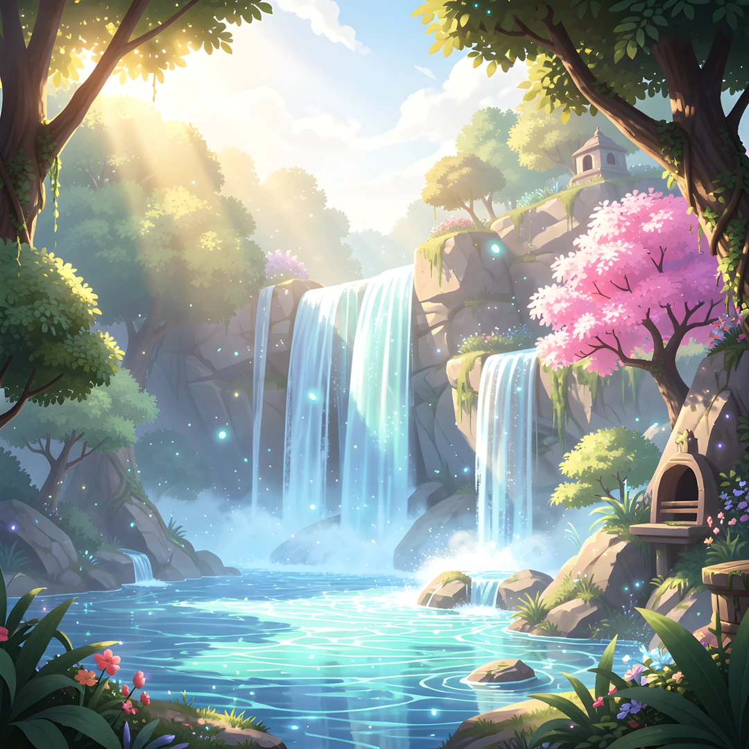 Moonlit Waterfall Dream
