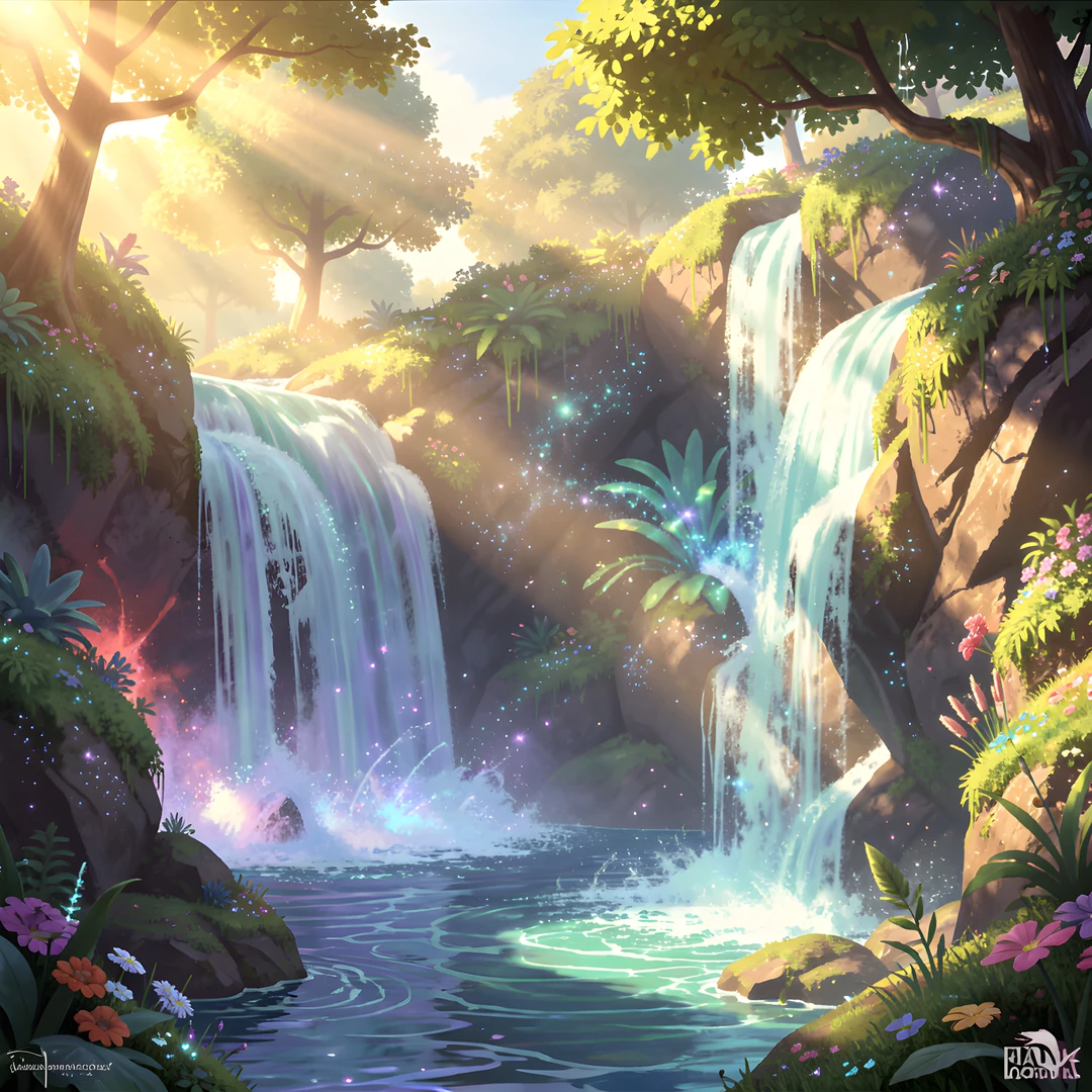 Moonlit Waterfall Dream