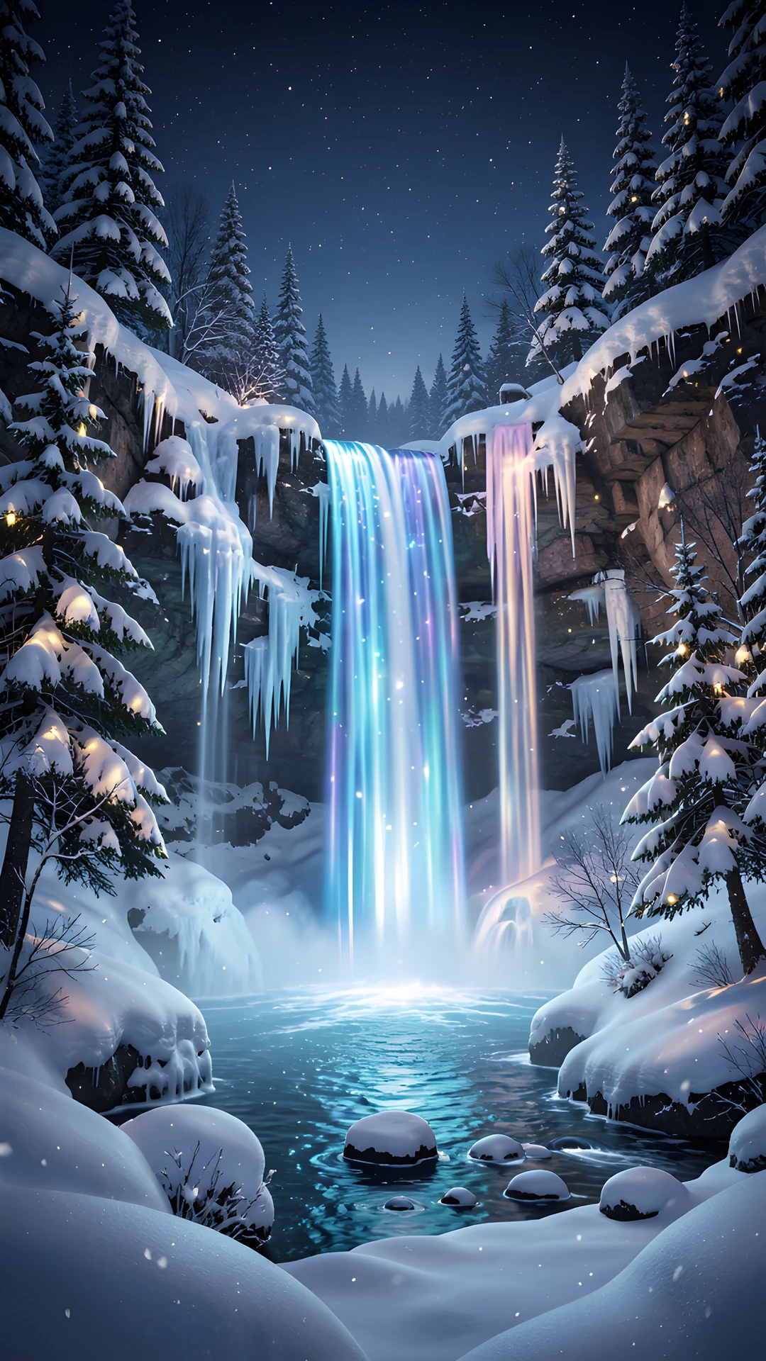 Frozen Mystic Falls