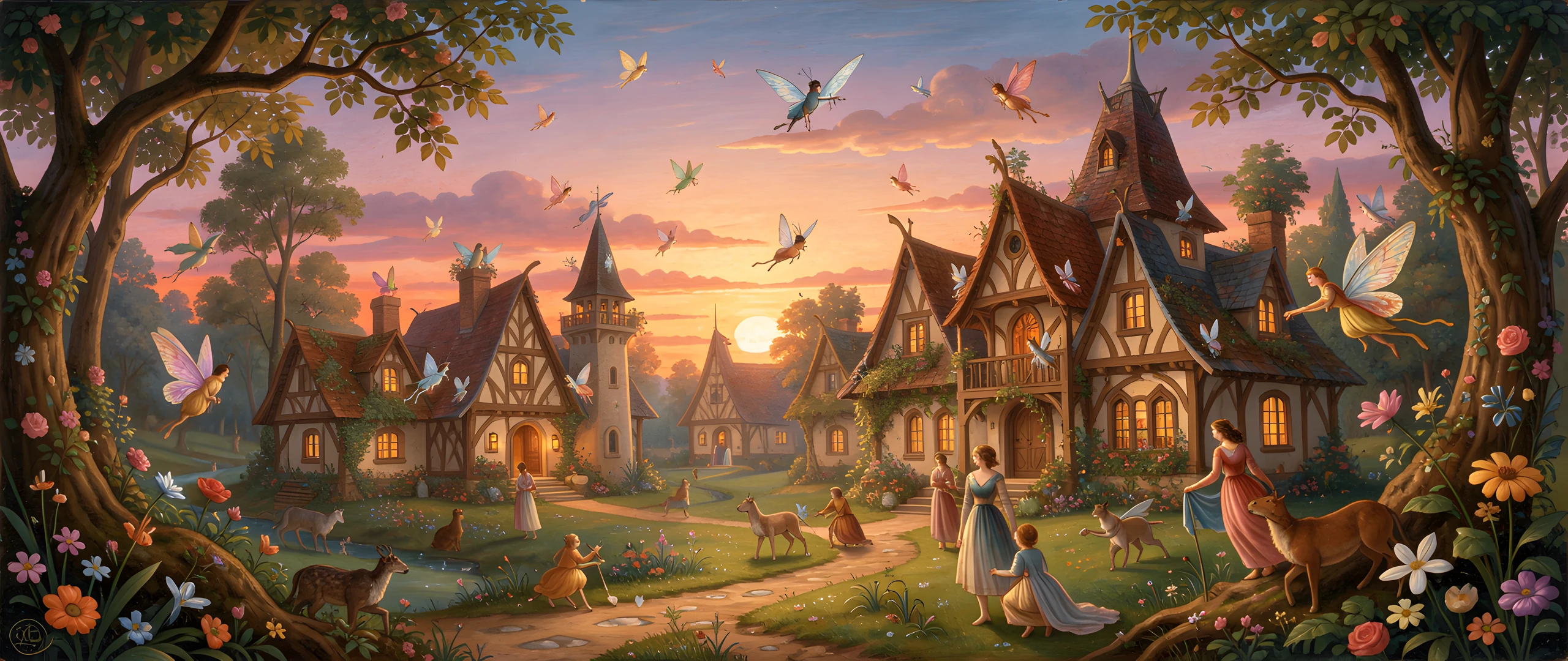 Fairy Village Sunset