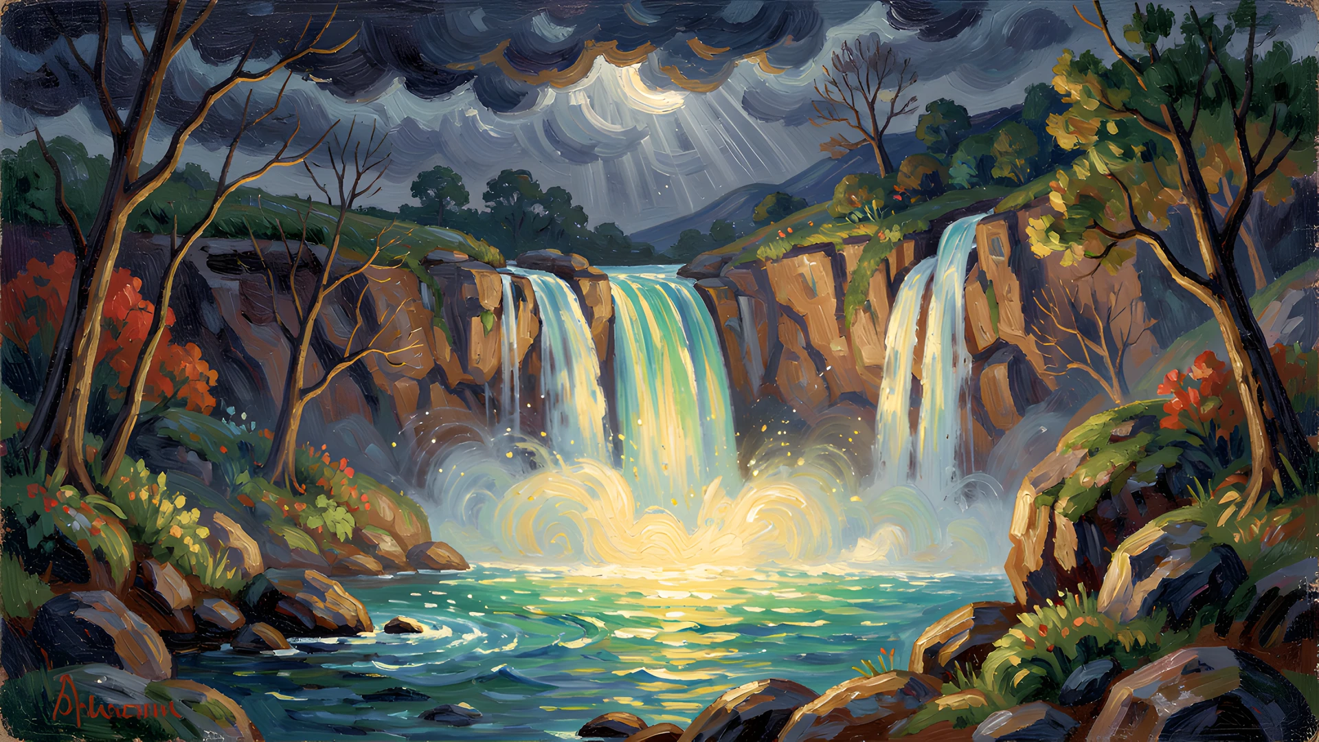 Impressionist Waterfall