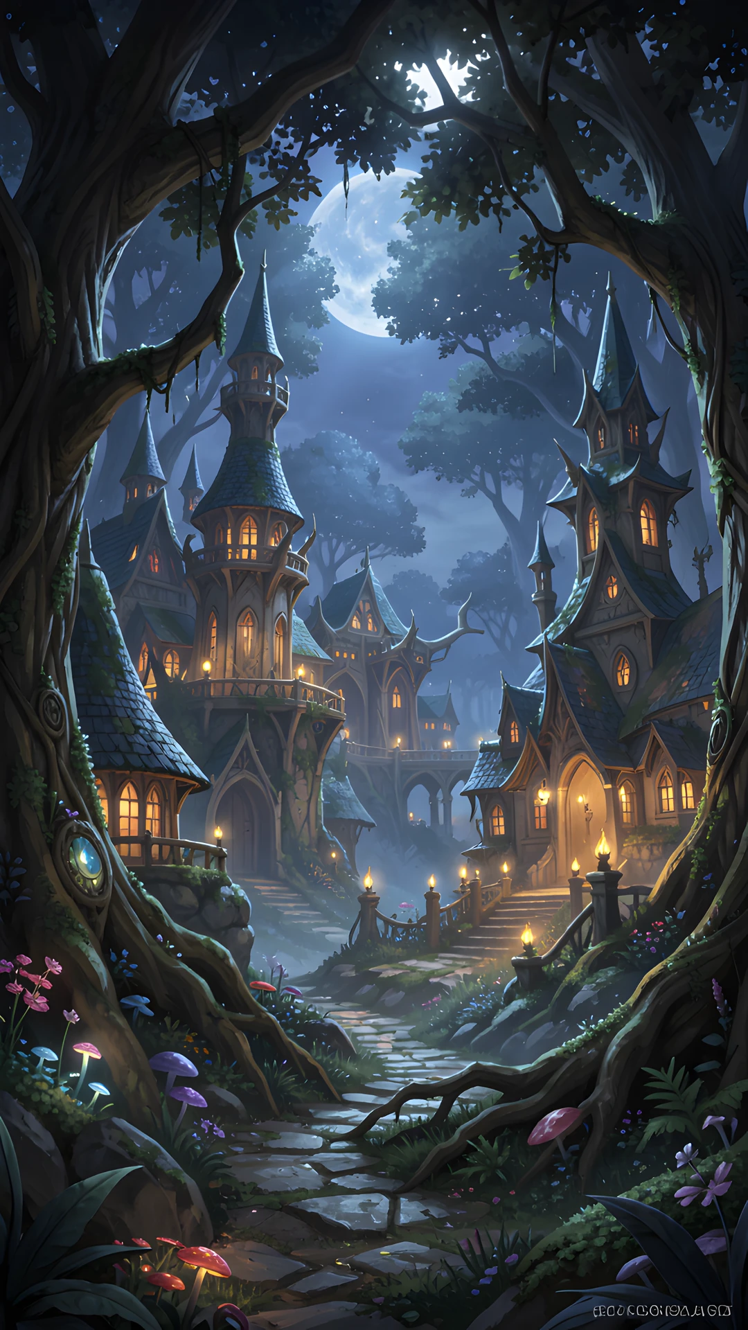Moonlit Elven Spire