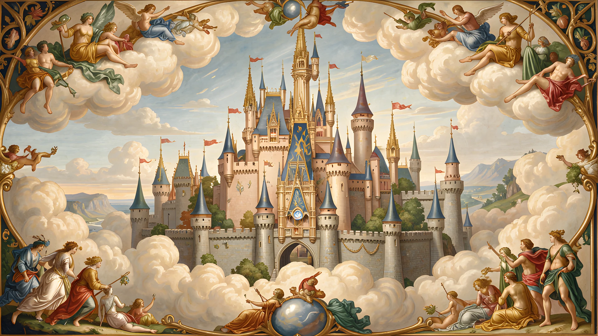 Botticelli Castle Sky