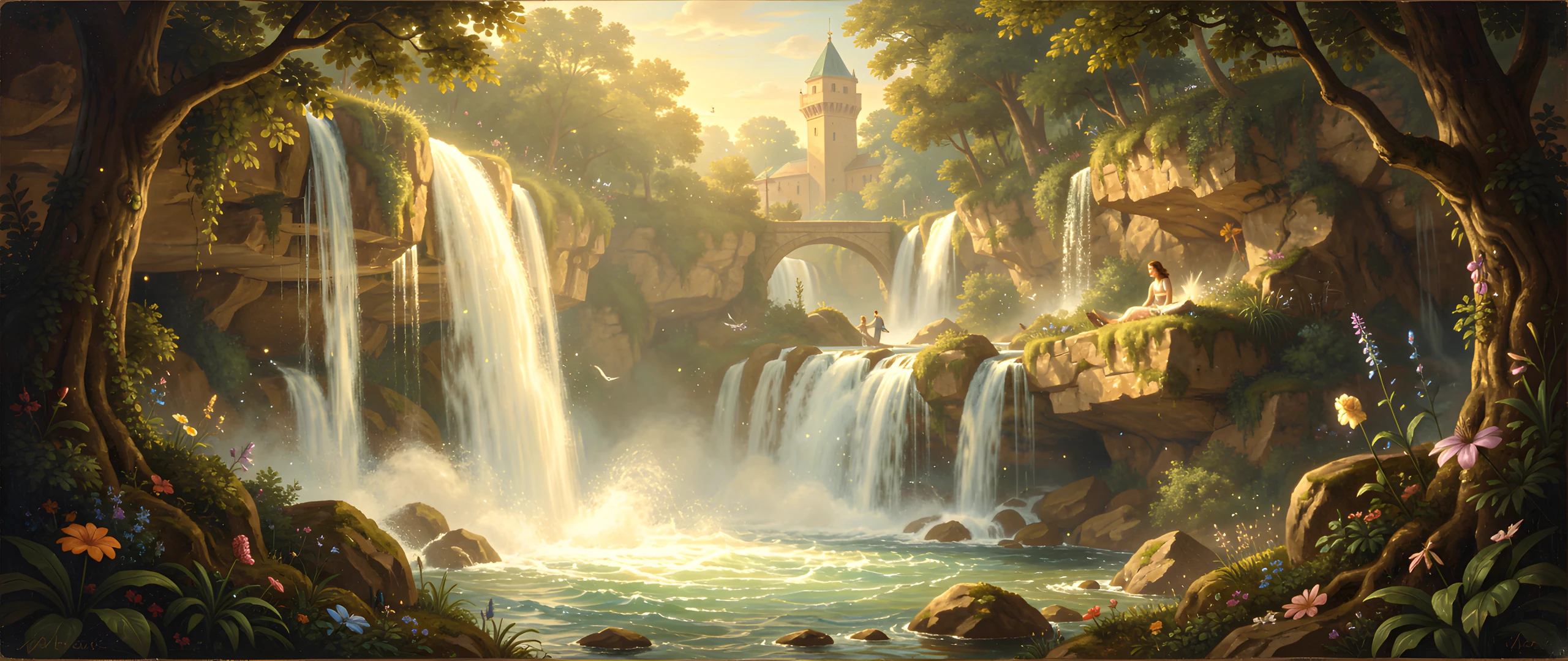 Ethereal Waterfall Scene