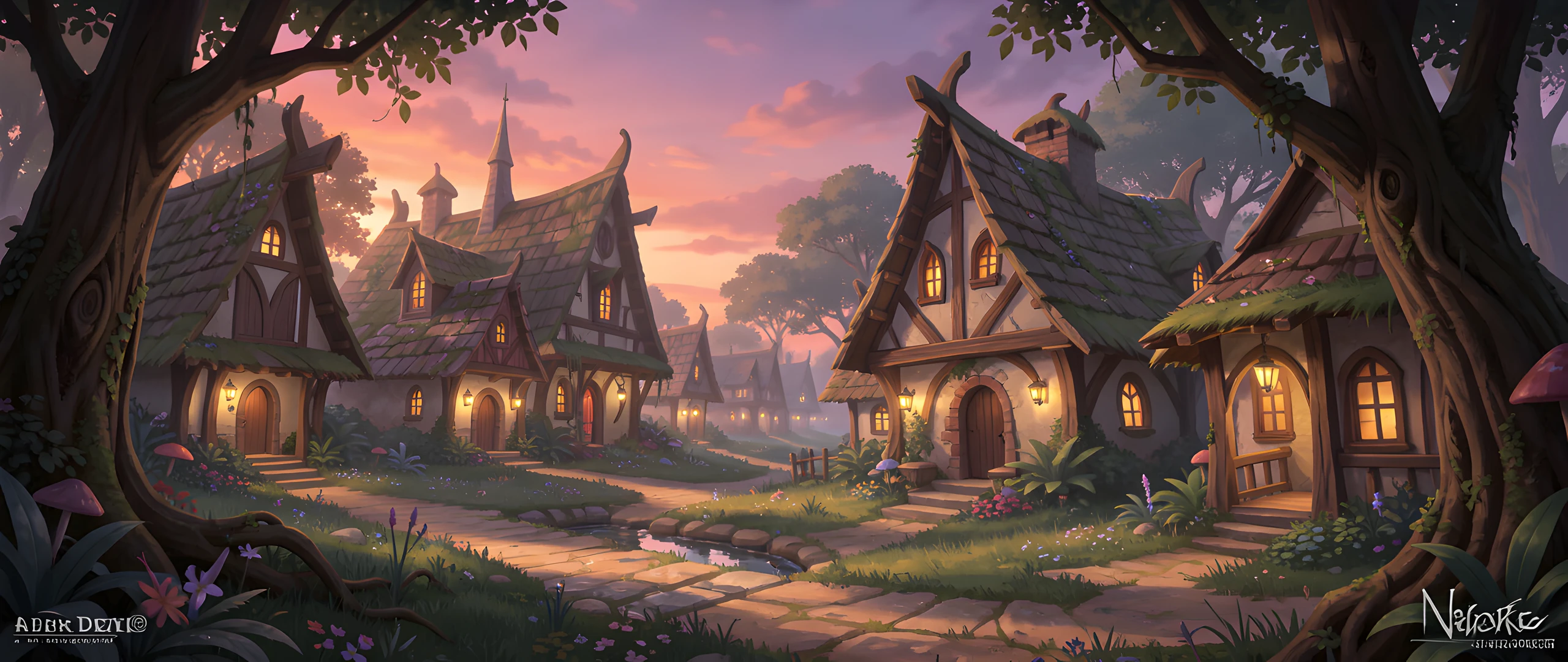 Fairy Village Sunset