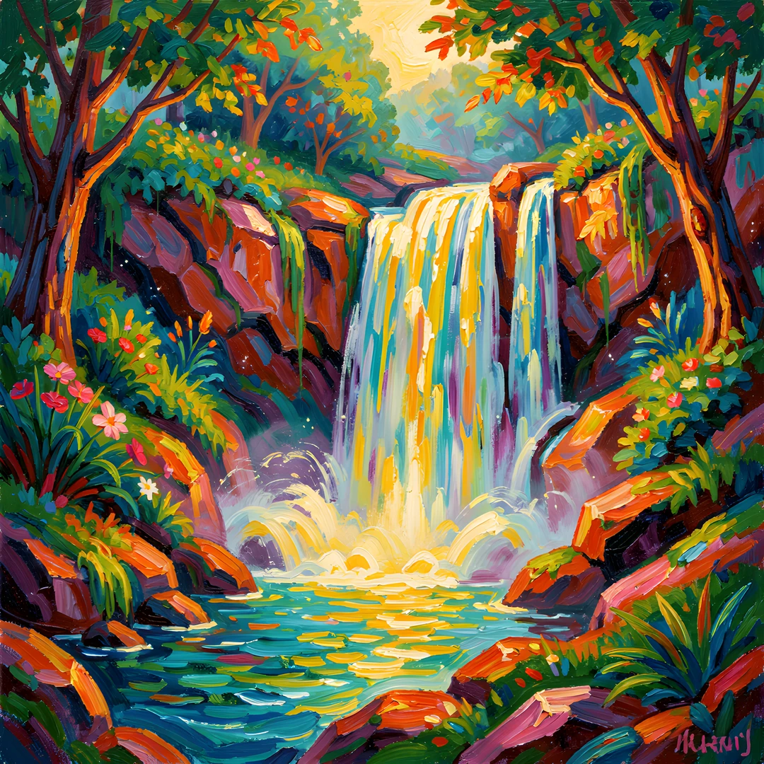 Impressionist Waterfall