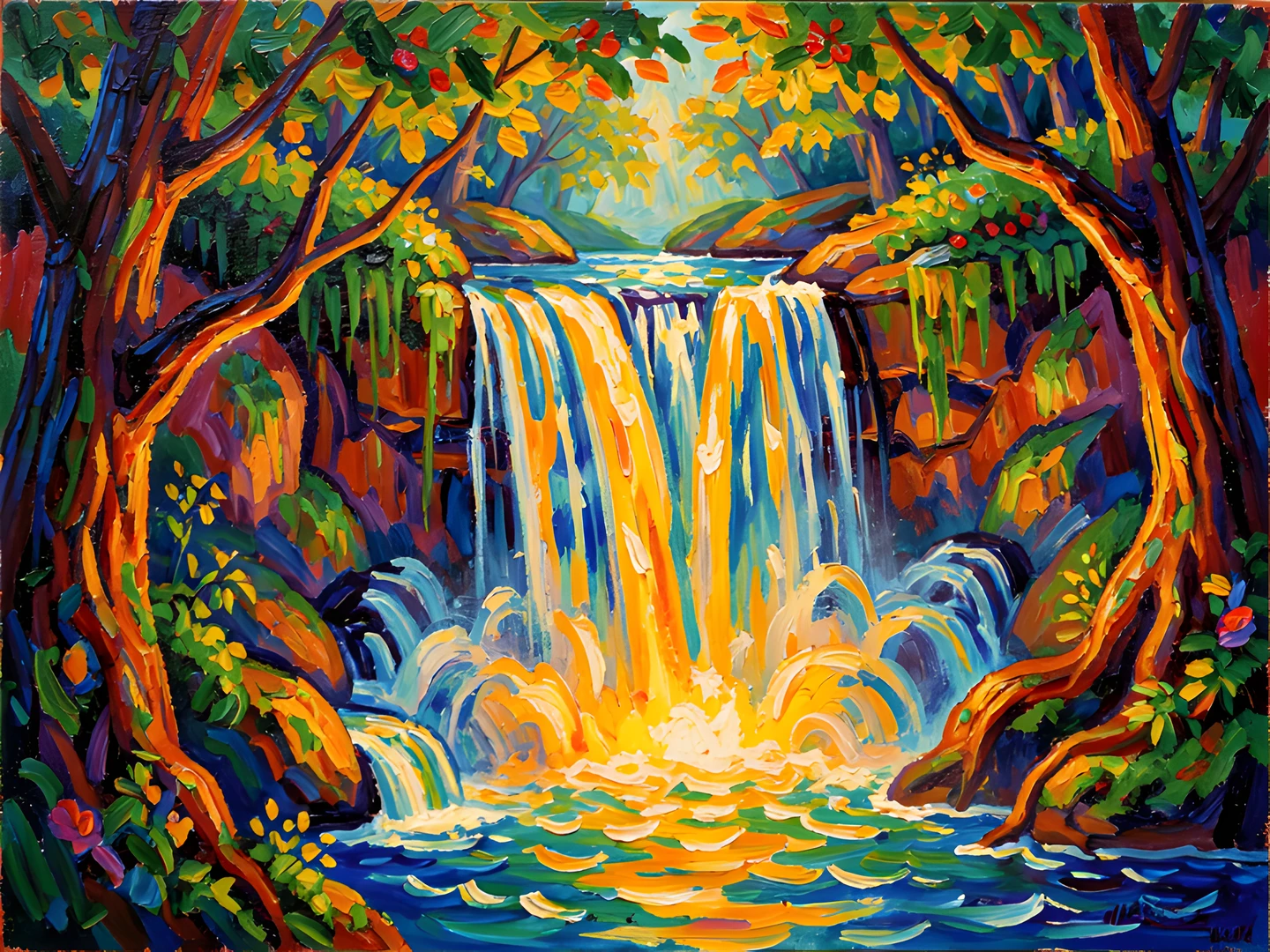 Impressionist Waterfall