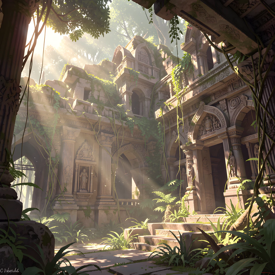 Tropical Temple Ruins