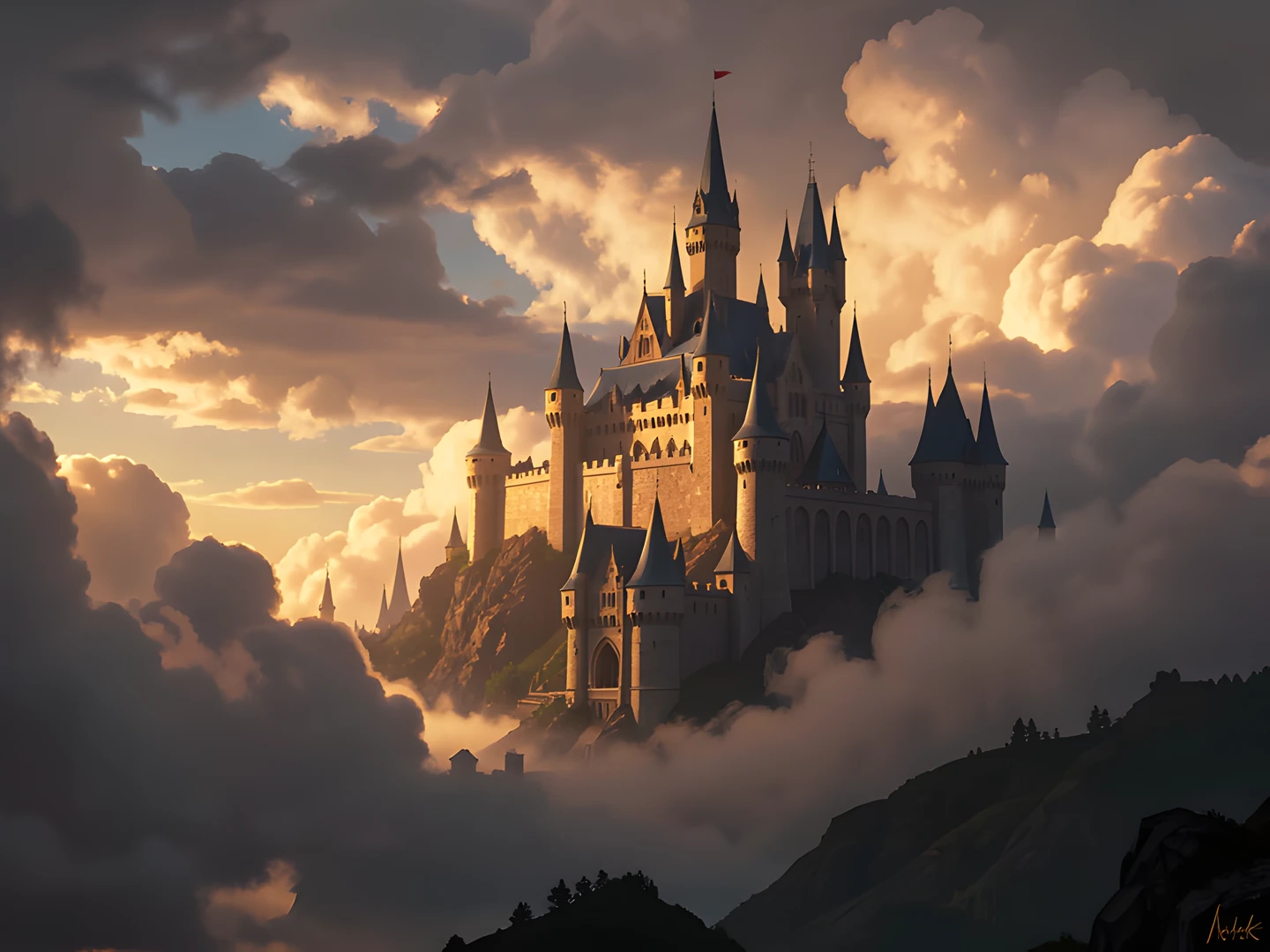 Ethereal Castle Dawn
