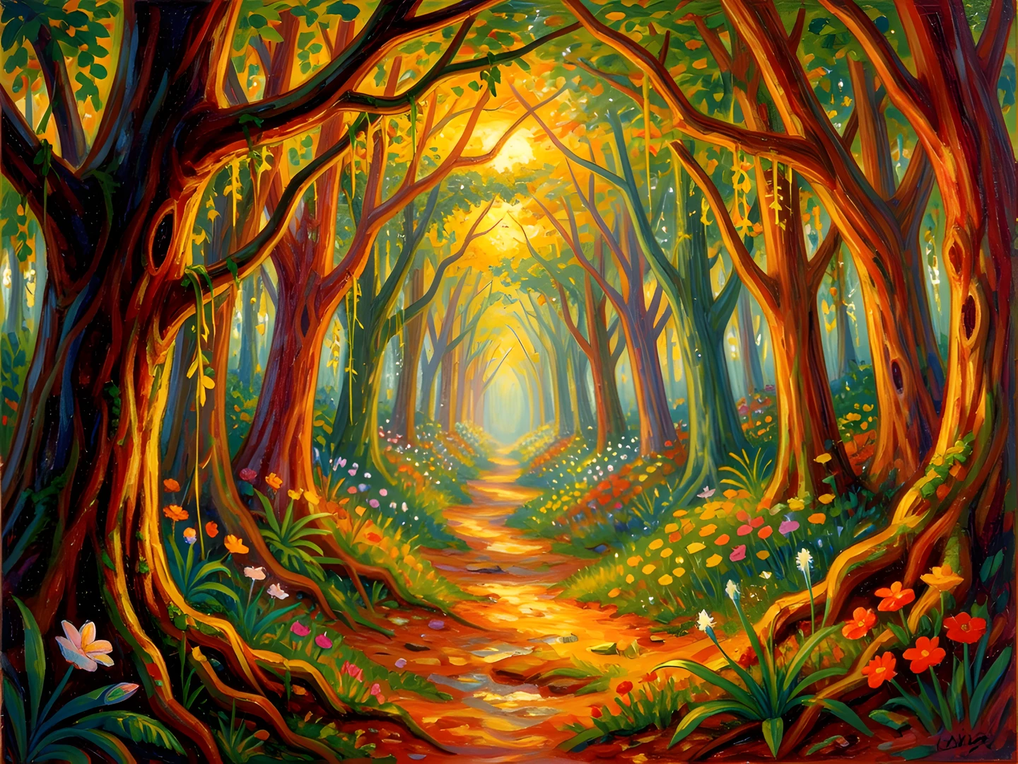Moonlit Enchanted Forest