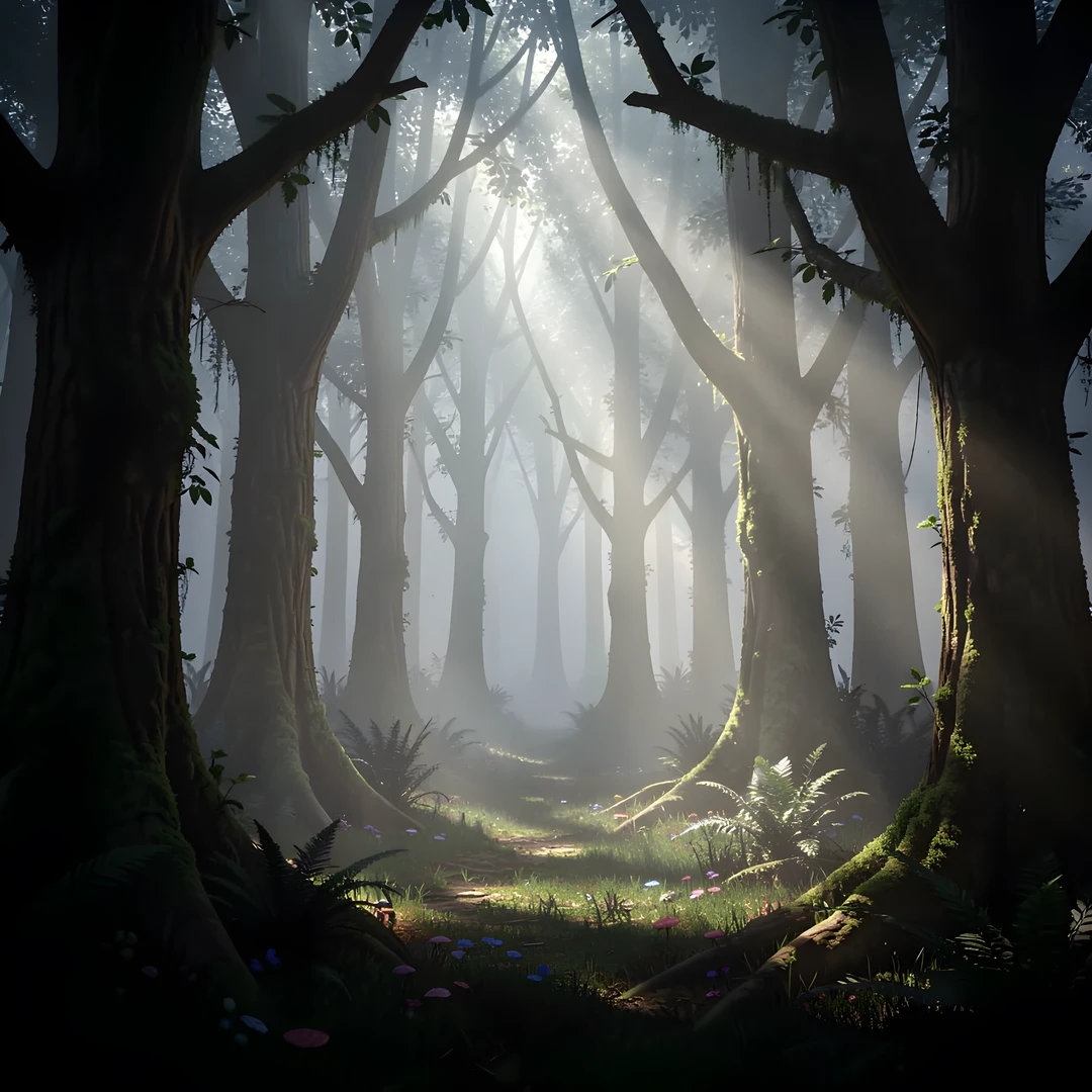 Moonlit Mystic Woods