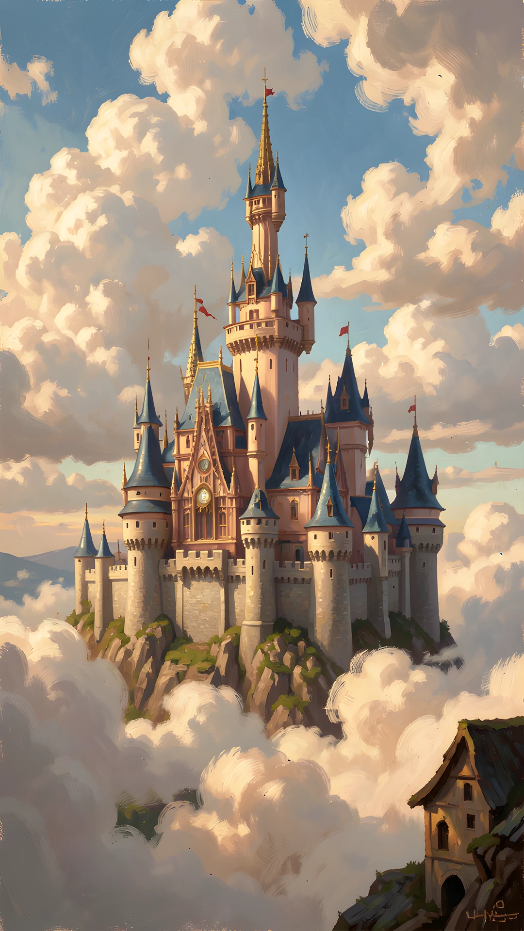 Whimsical Castle Skies