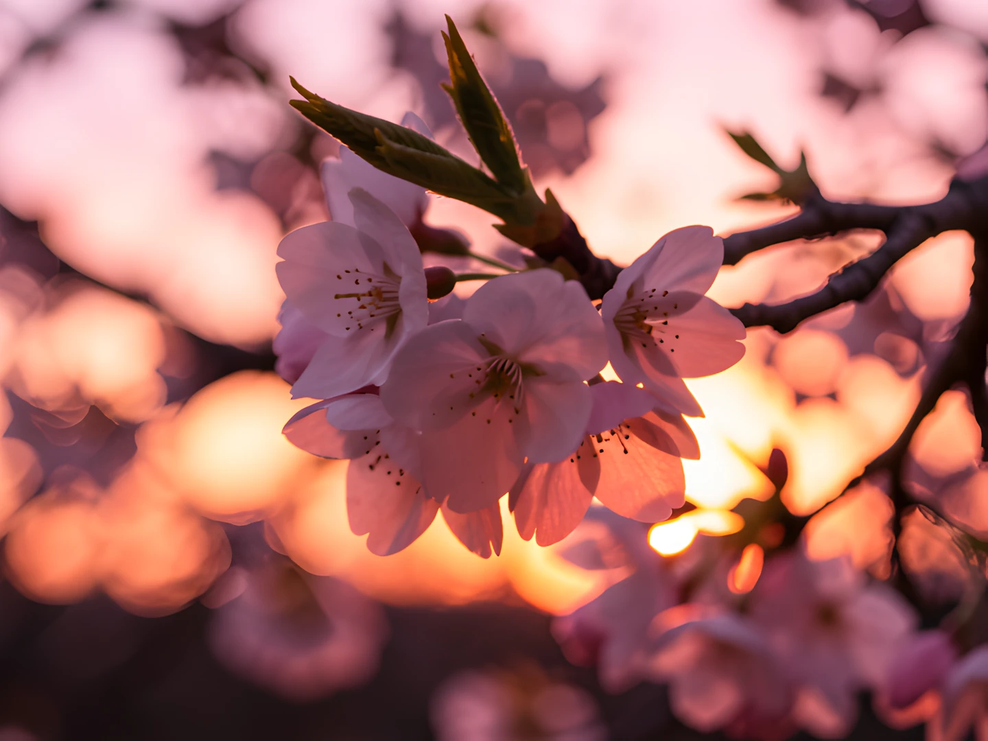 Cherry Blossom Sunset
