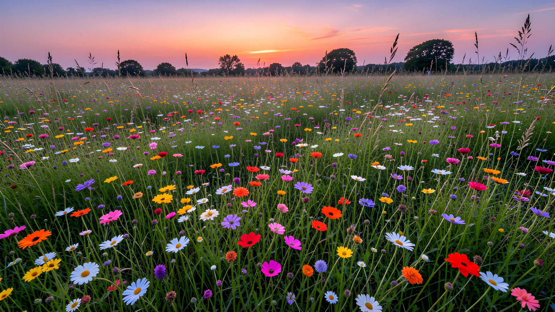 Wildflower Meadow Sky