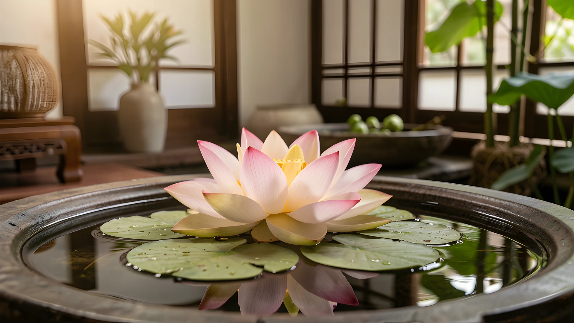 Lotus Water Scene