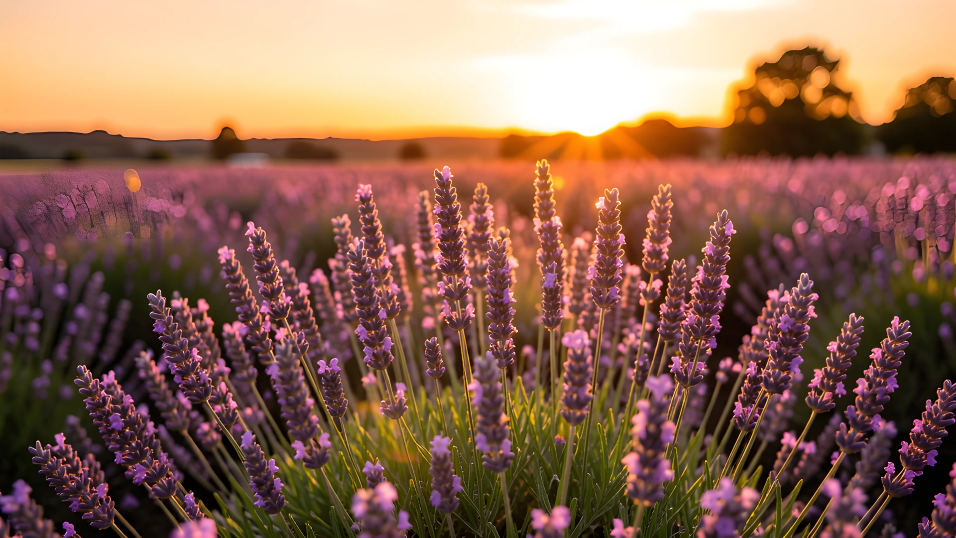 Lavender Field Sunset