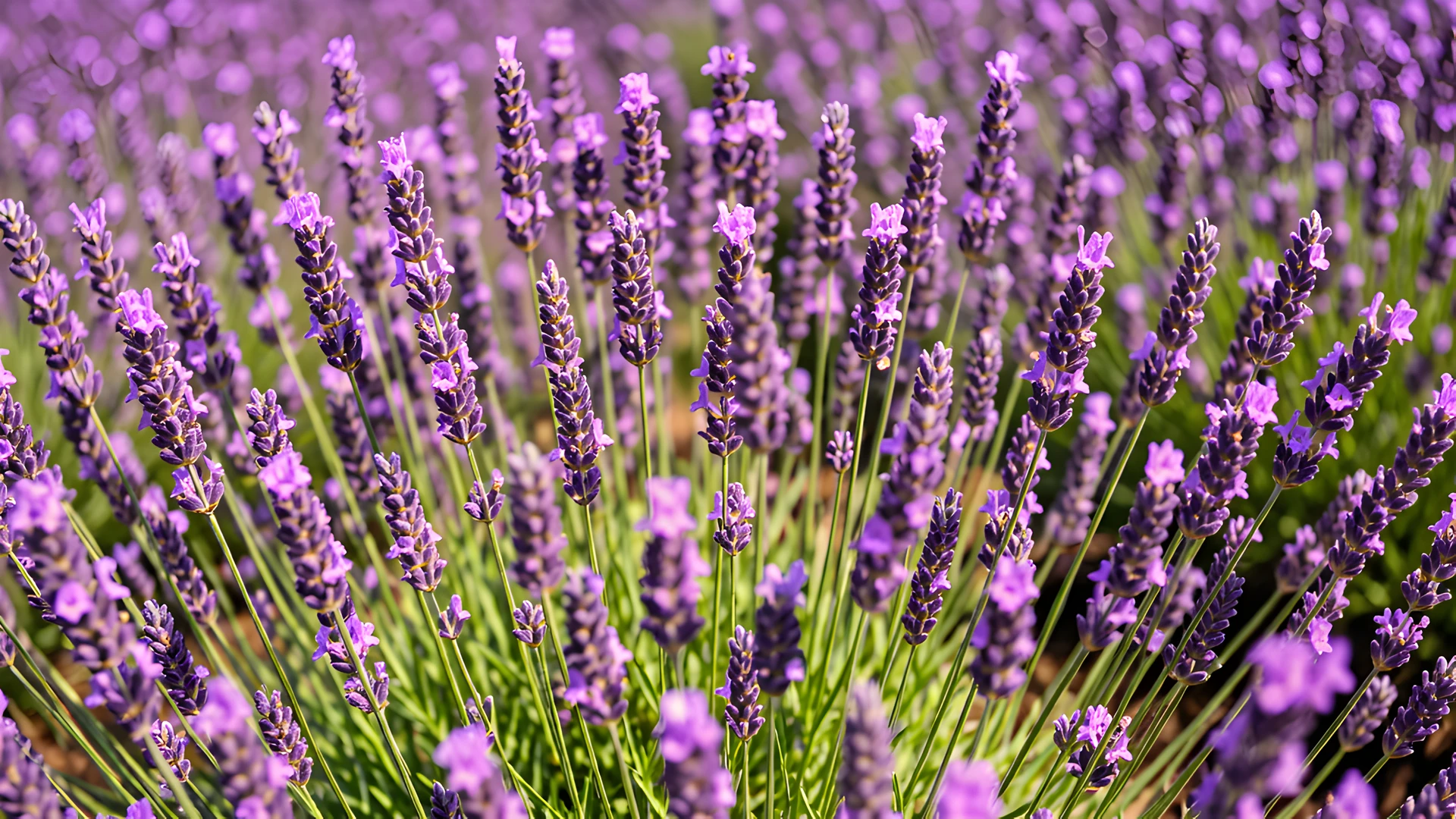 Lavender Blooming Field
