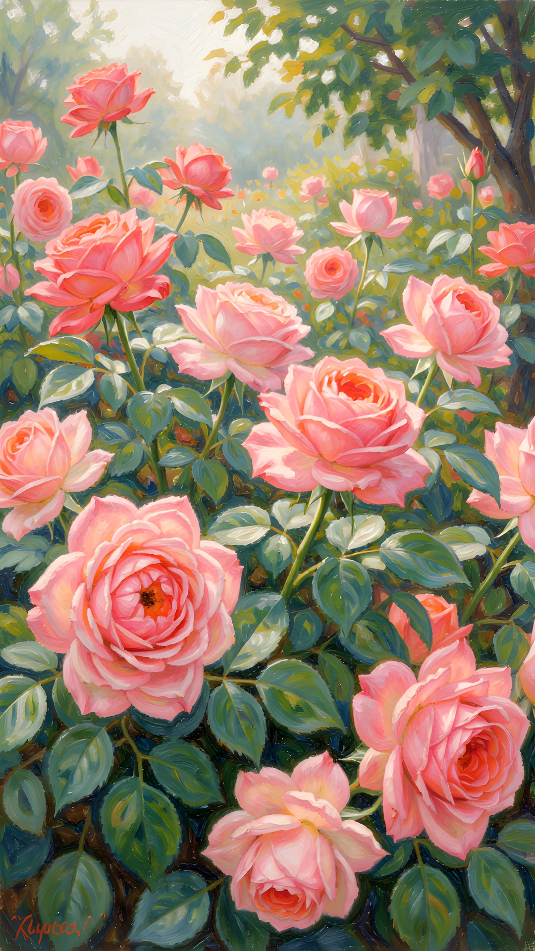Impressionist Garden Scene