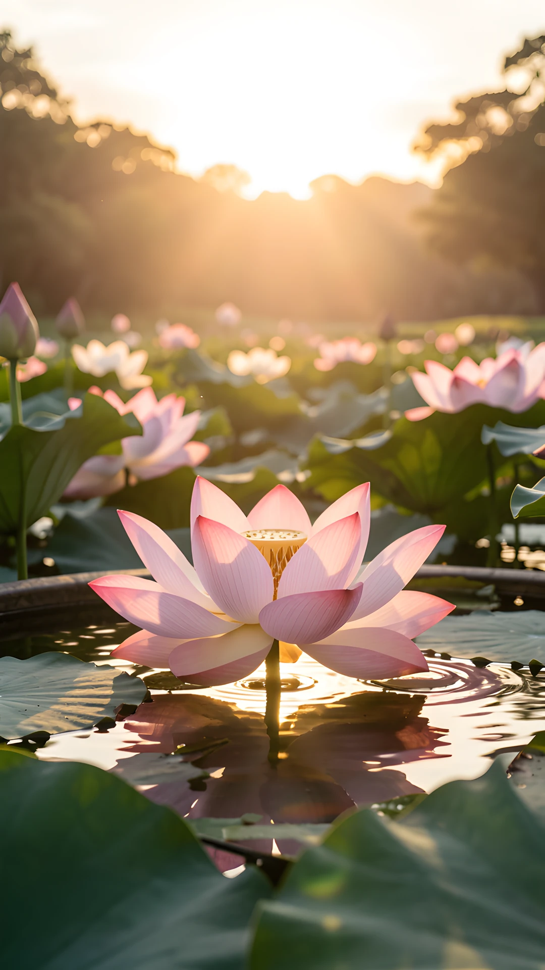 Lotus Water Scene
