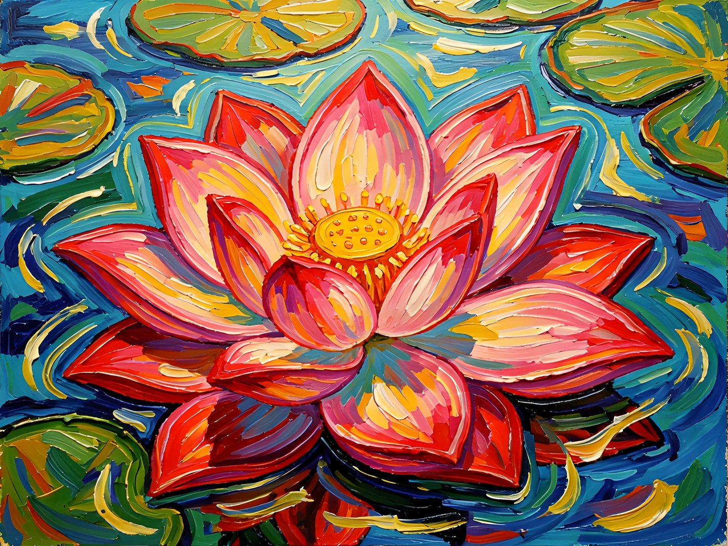 Lotus Water Scene