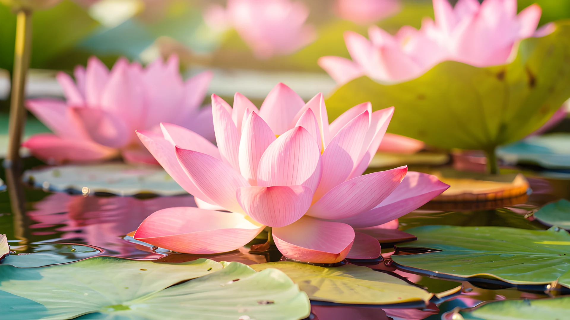 Lotus Water Scene