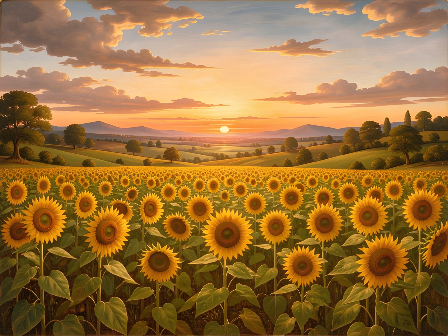 Sunflower Sunset Field