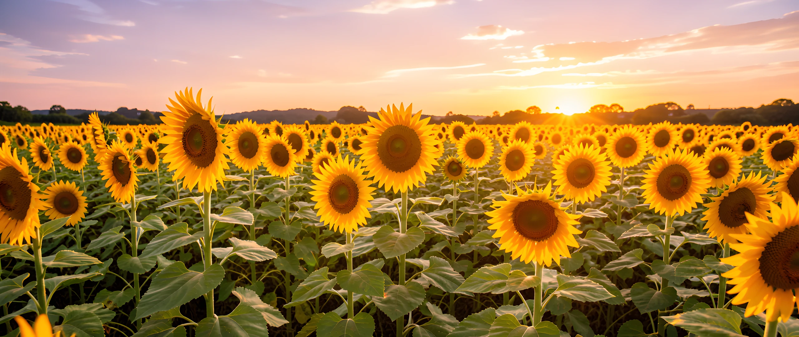 Sunflower Field Sunset