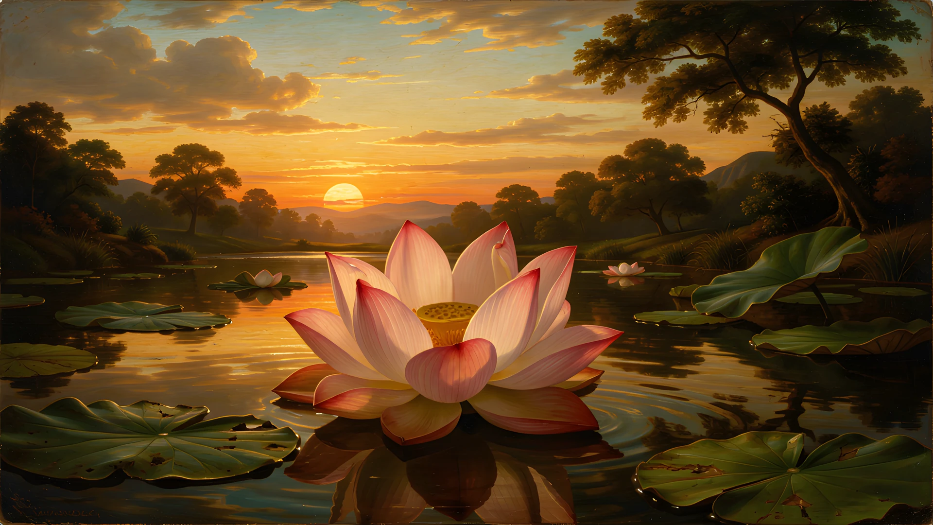 Lotus Water Scene