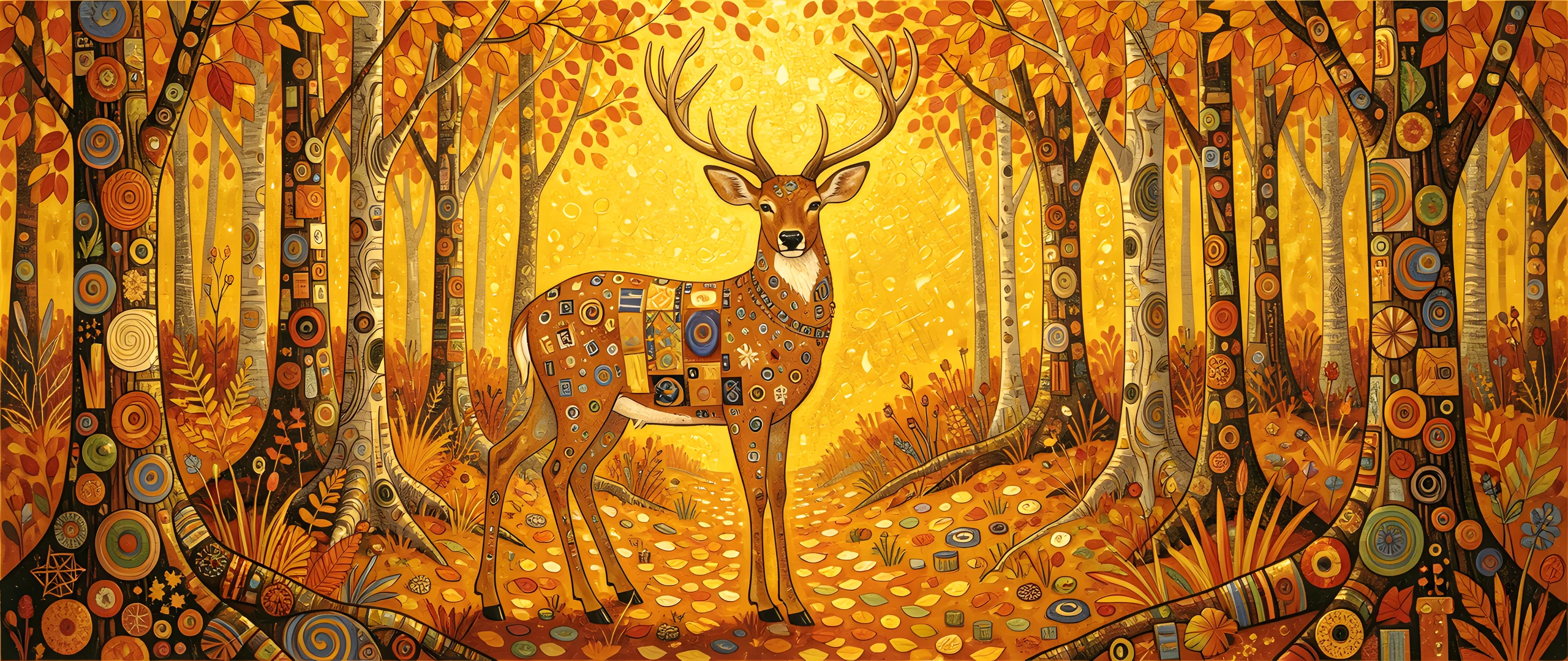 Golden Forest Scene