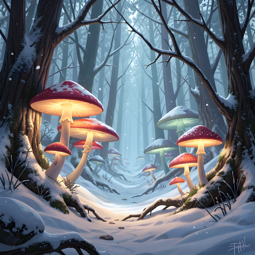 Mushroom Forest Night