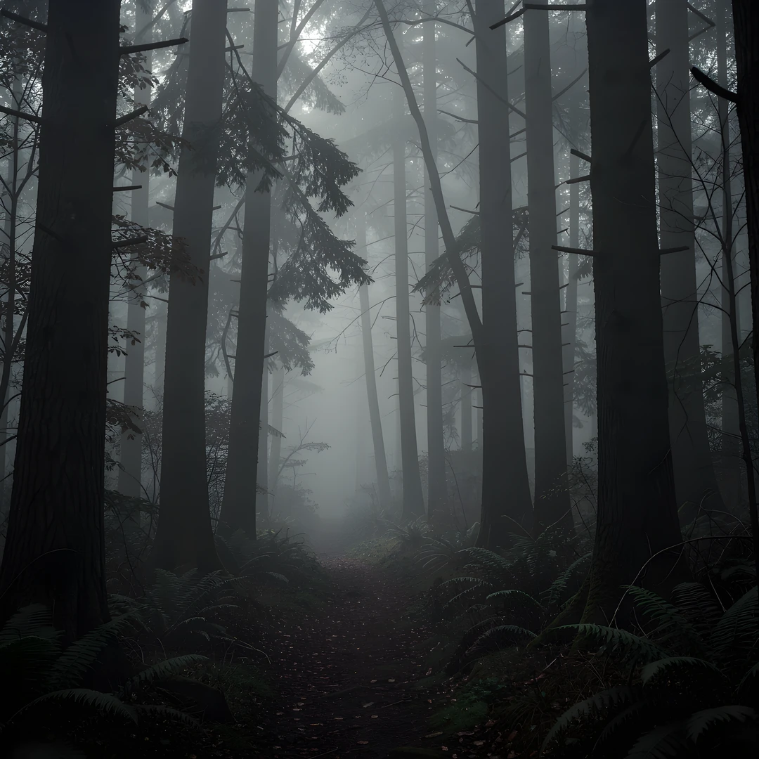 Shadowy Forest Night