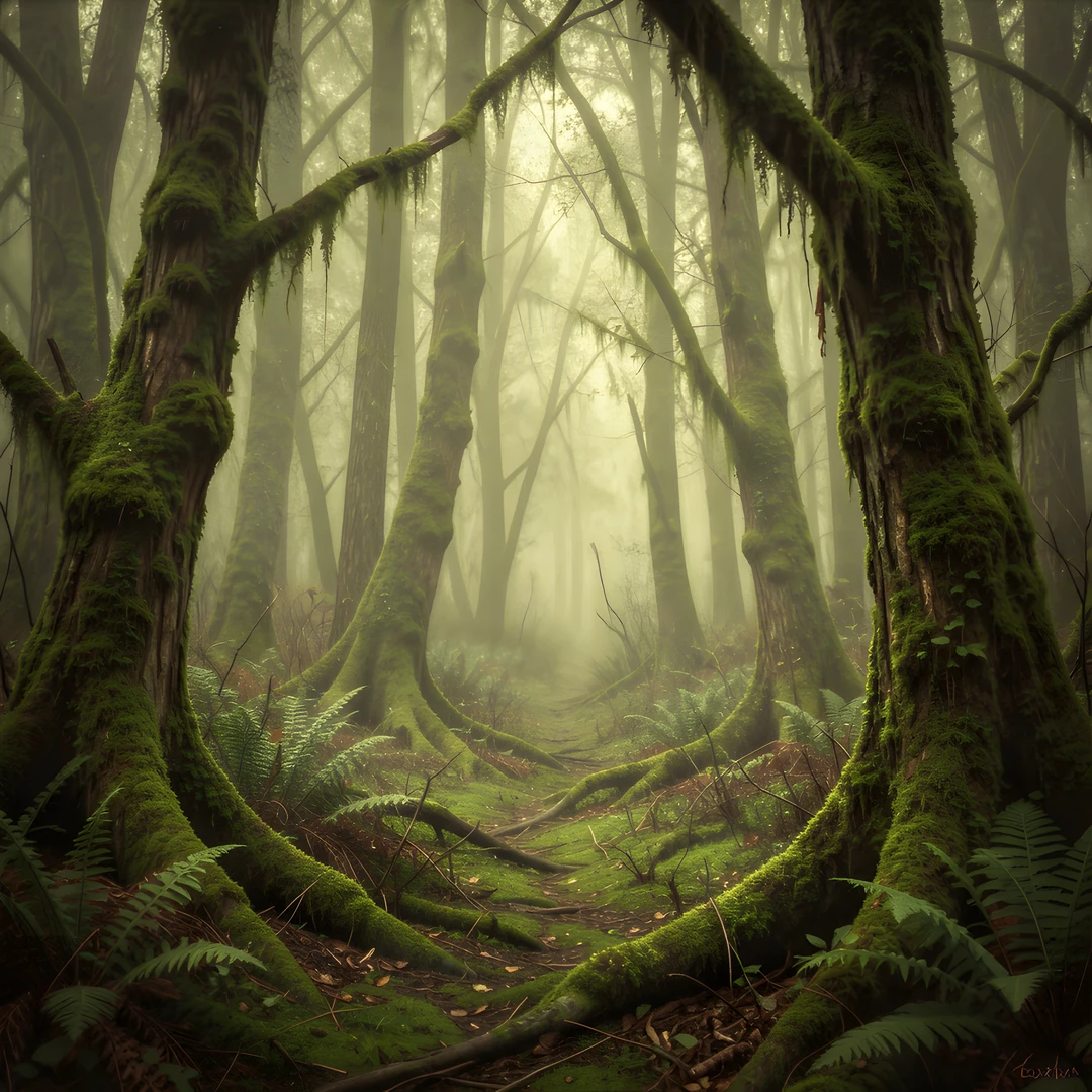 Misty Ancient Woods