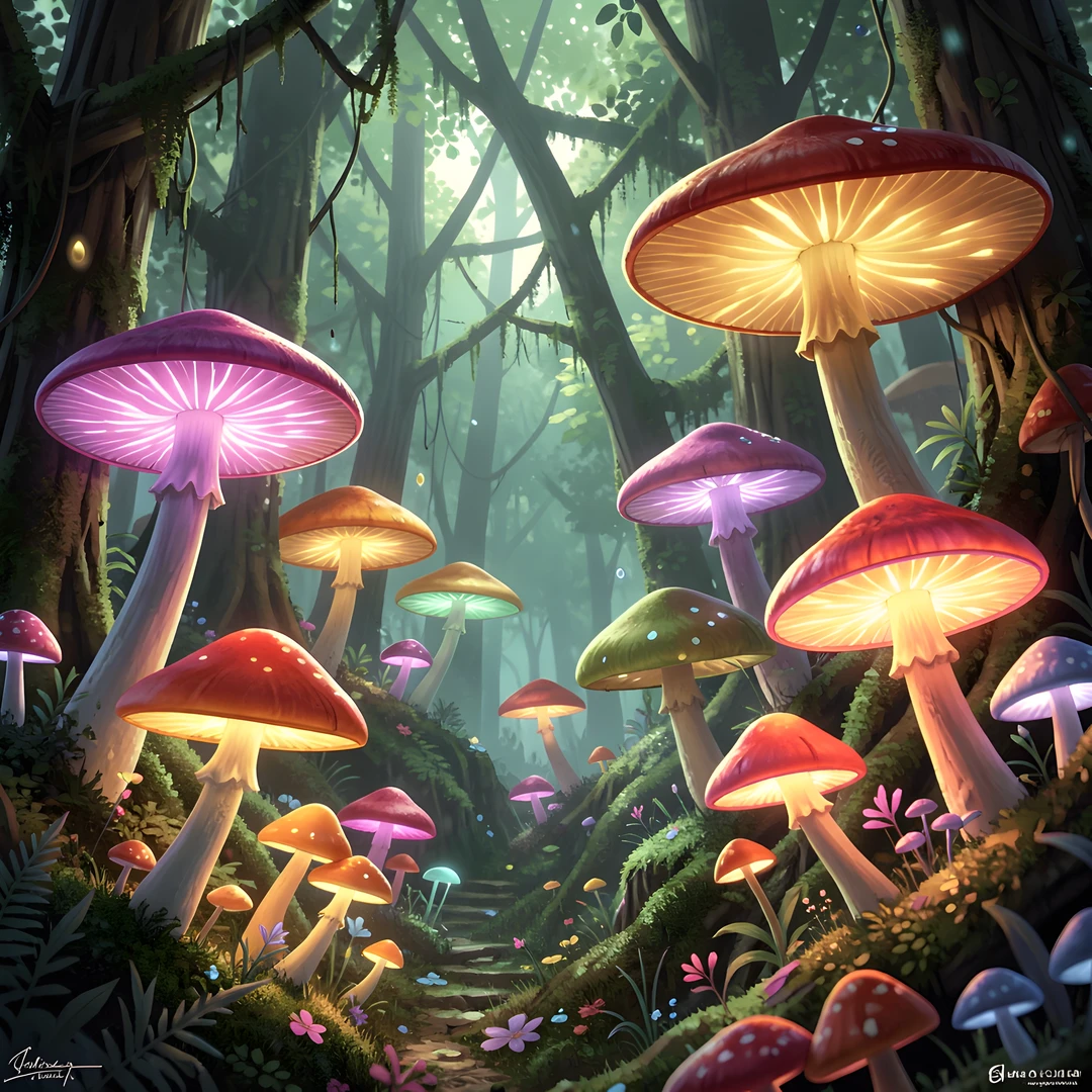Mushroom Forest Night