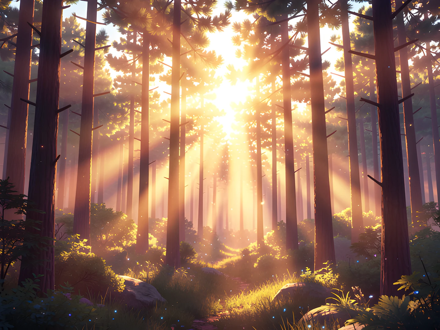 Mystic Forest Dawn