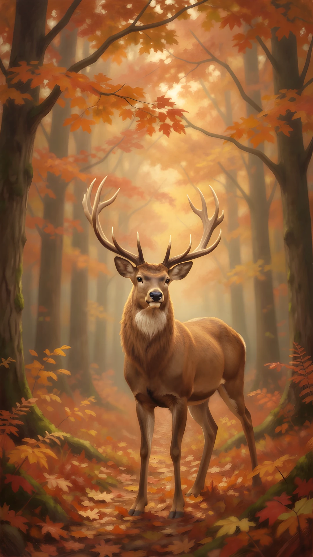 Misty Forest Scene