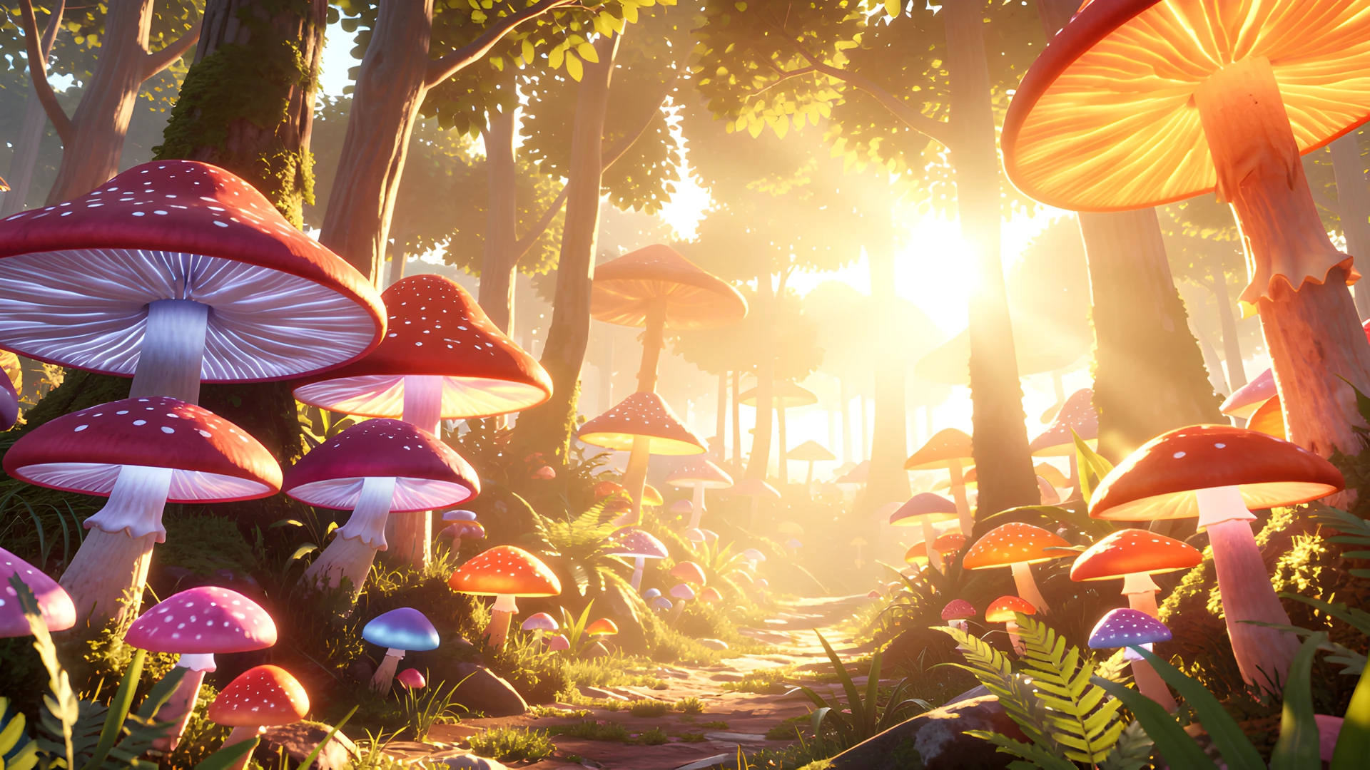 Mushroom Forest Dawn