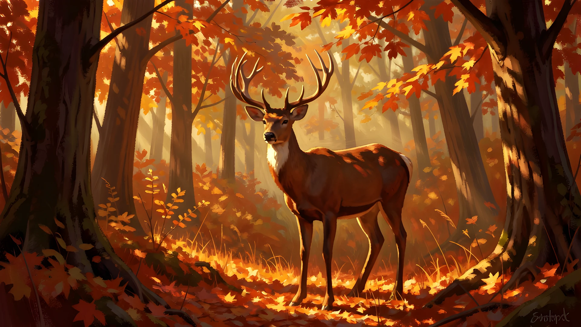 Forest Deer Shadows