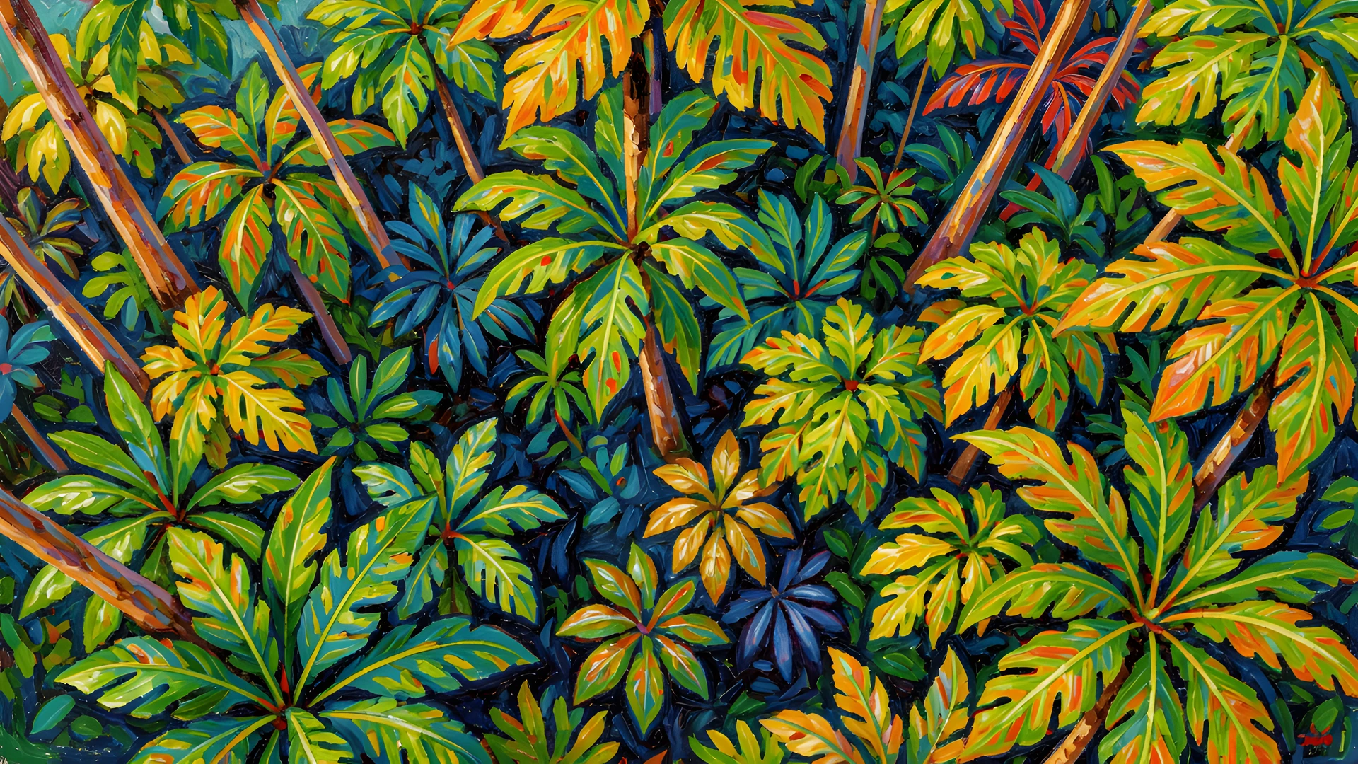 Vibrant Jungle Sky