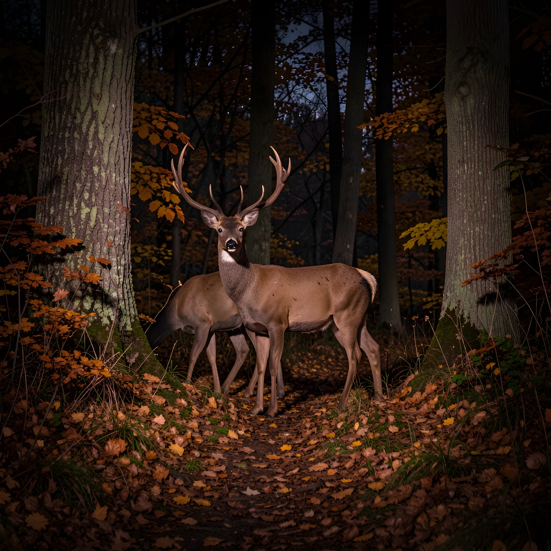 Moonlit Forest Scene