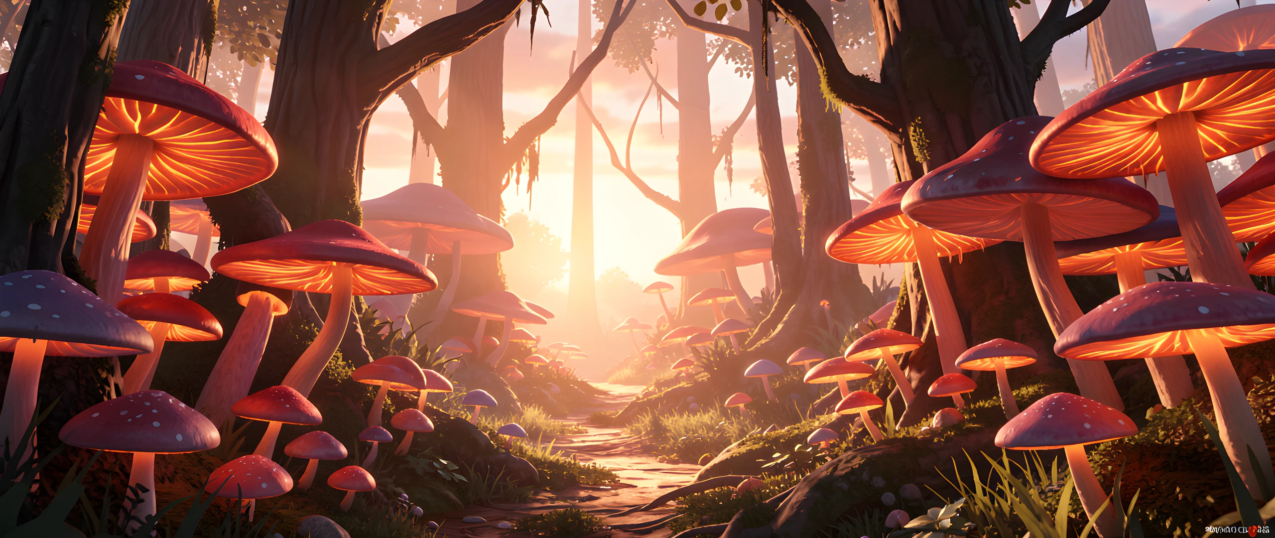 Mushroom Forest Dawn
