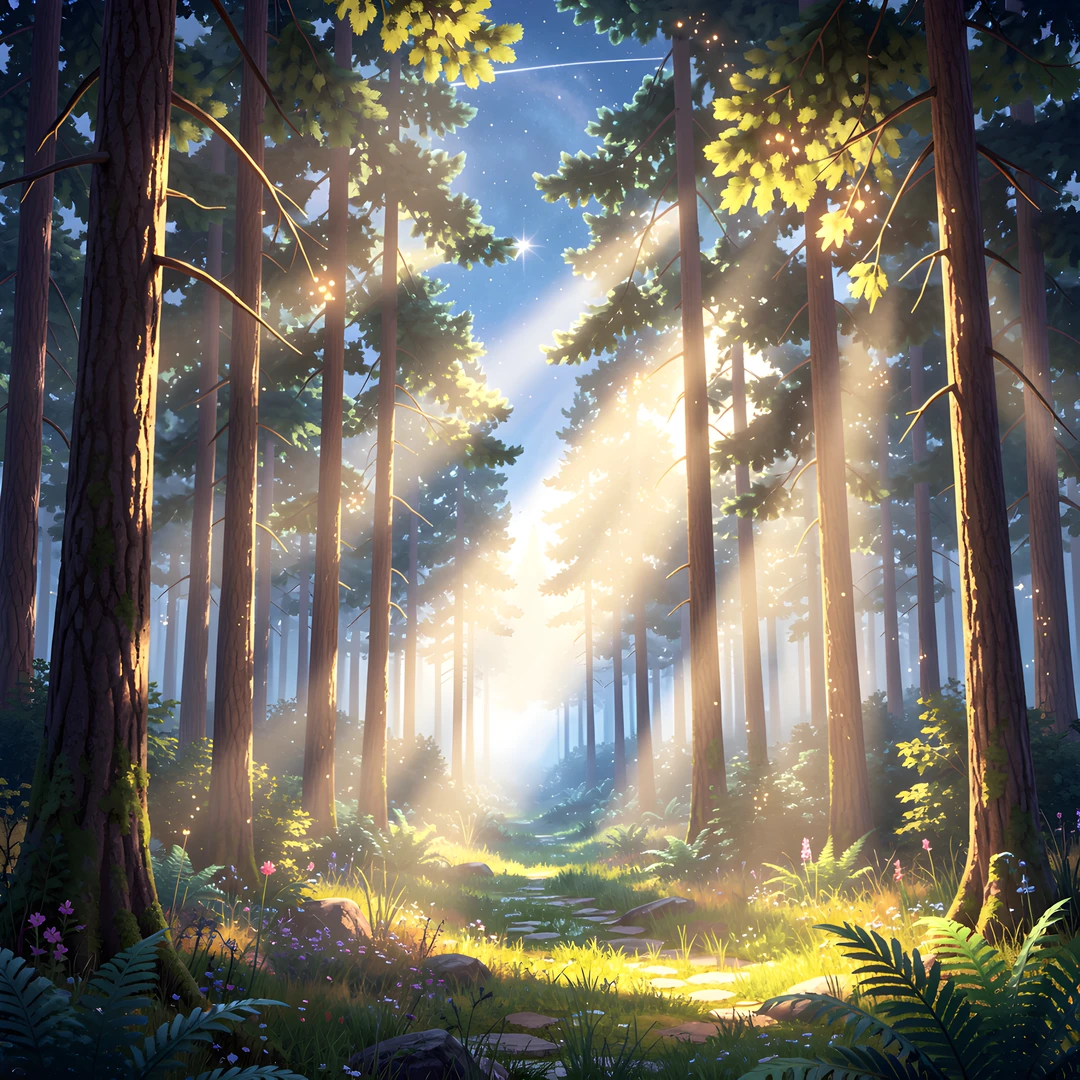 Moonlit Pine Glade