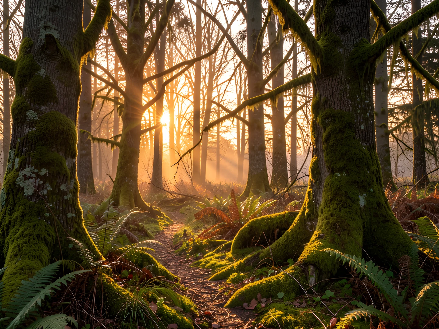 Misty Forest Dawn