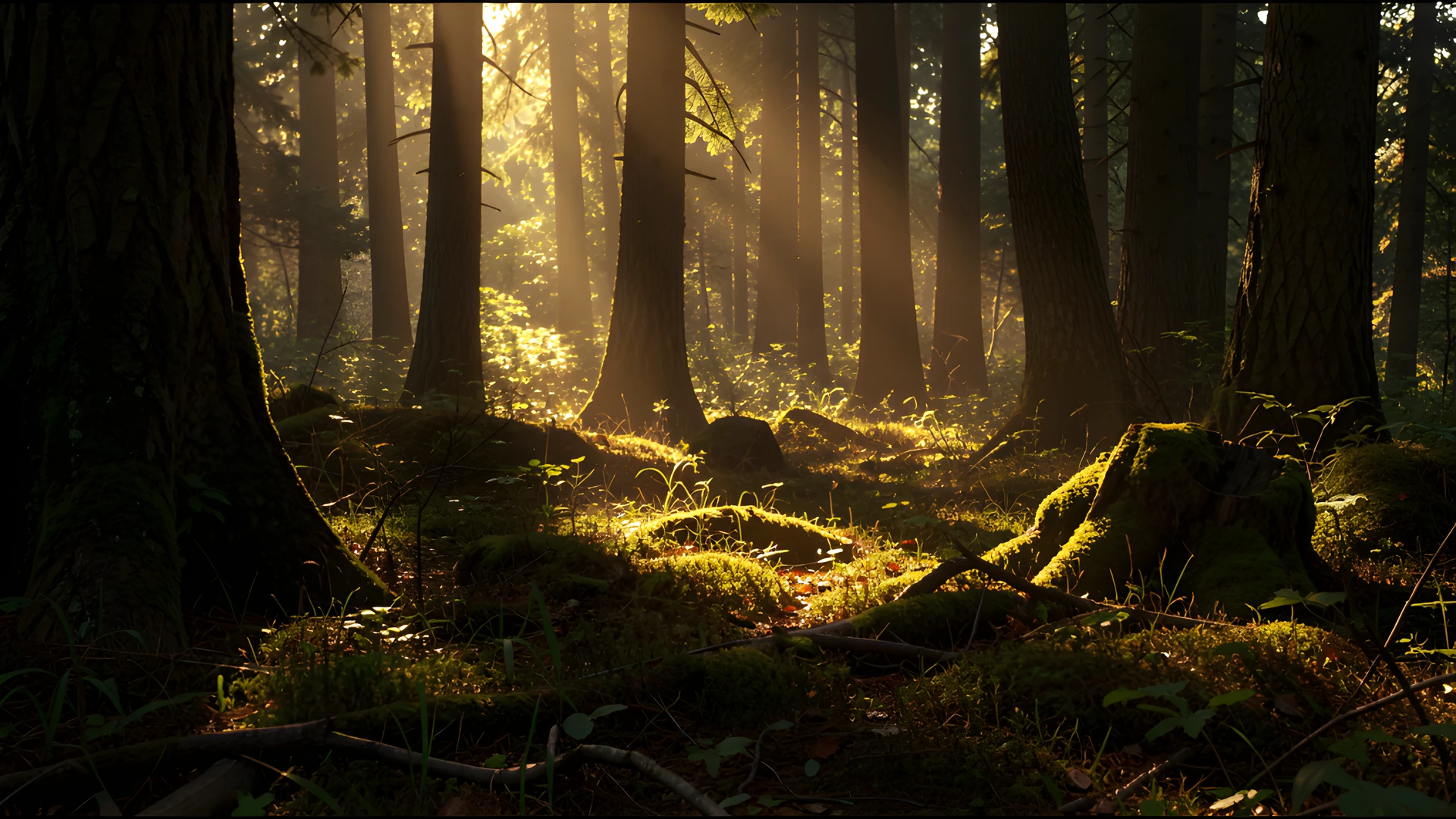 Golden Morning Forest