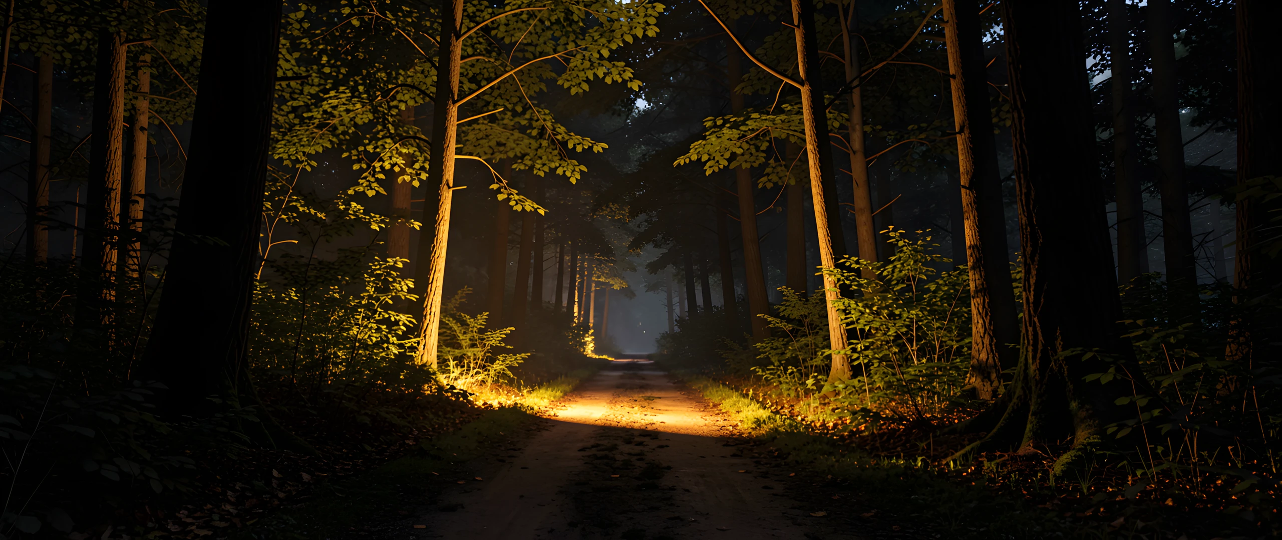 Moonlit Forest Trail