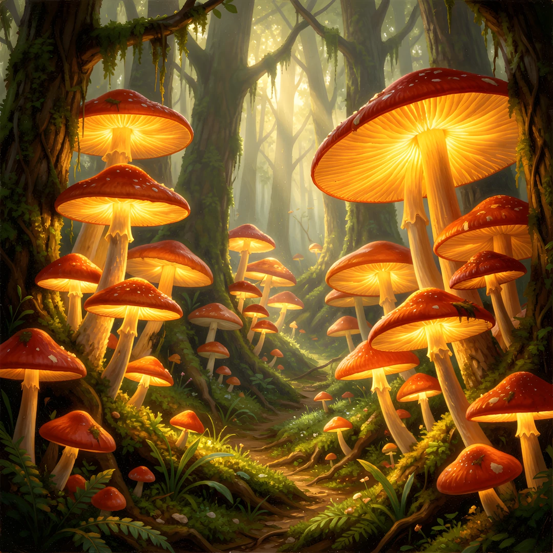 Moonlit Fungi Grove