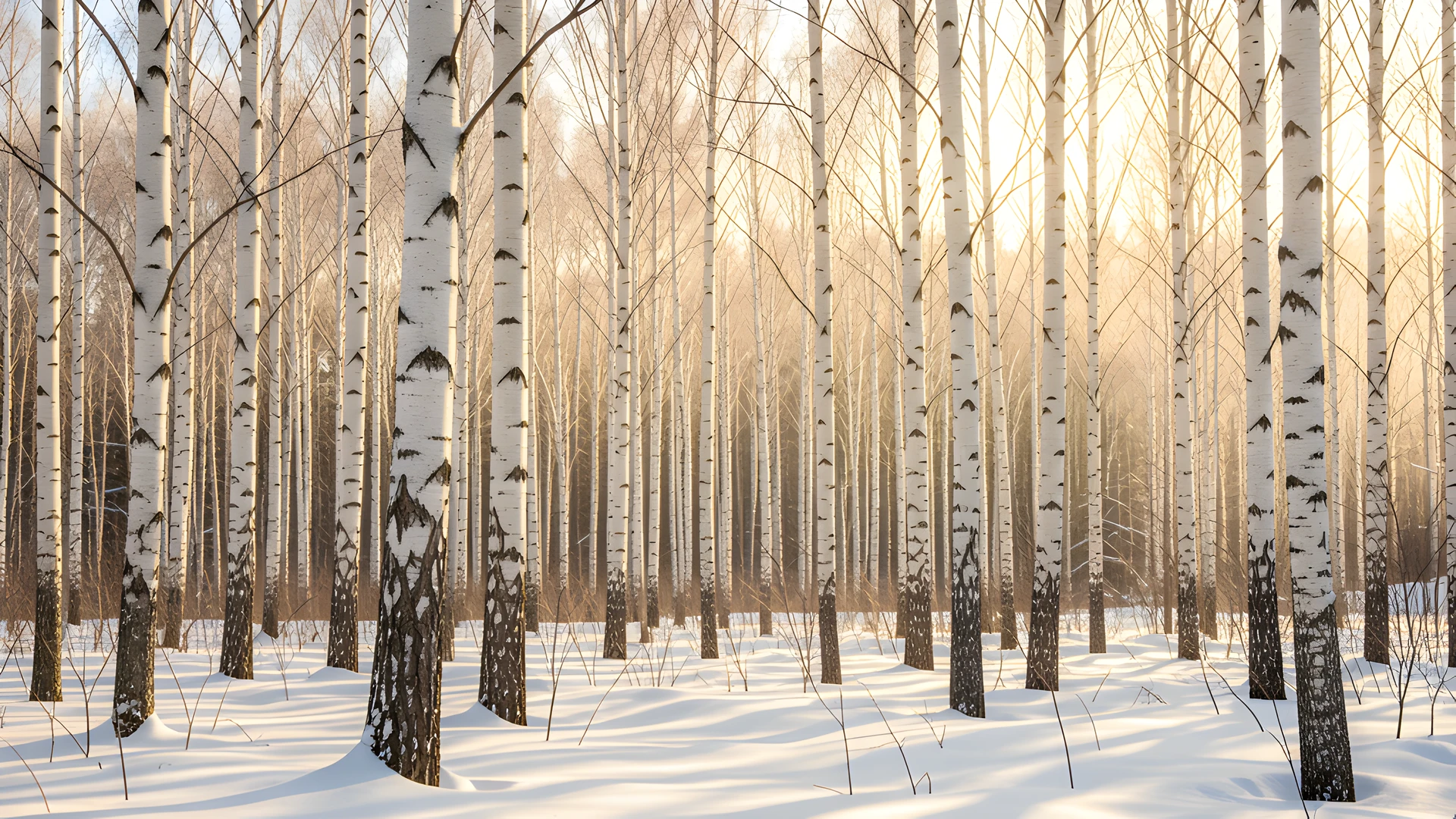 Soft Birch Landscape